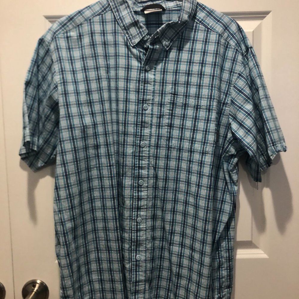 Columbia Men's Rapid Rivers II Short Sleeve Shirt – Big - 1XL - Azure Blue Mini